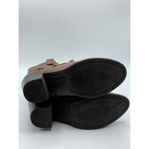 Bussola Womens Woodville Rust Brown Leather ankle boots Size 7.5 EU 38 - Picture 12 of 15